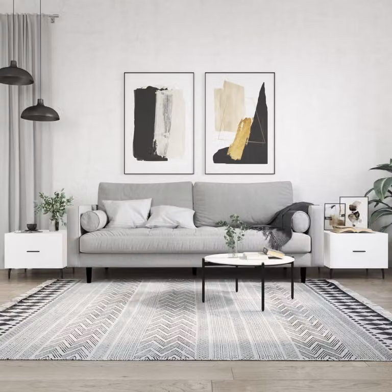 Maison Exclusive - Tavolini da salotto 2 pz. Bianco 50x50x40 cm Materiale ligneo