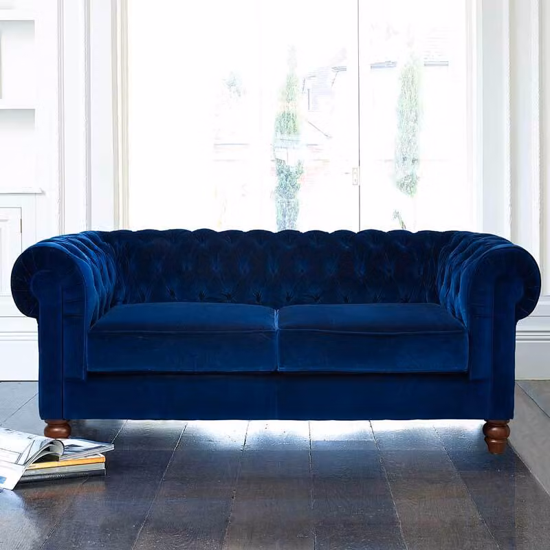 Chesterfield Design Luxus Polster Sofa Couch Sitz Garnitur Leder #111