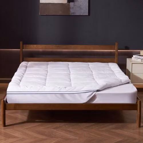Coprimaterasso VEVOR Queen in fibra cava traspirante e lavabile in lavatrice, Bianco, L: 152,4 cm x P: 203,2 cm, Spessore: 2,54 cm