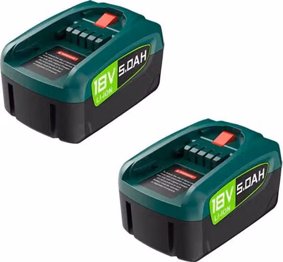 Batteria di ricambio, alta capacità 3800/5000 mAh, compatibile con utensili PBA PSB PSR, 2 pezzi da 5000 mAh