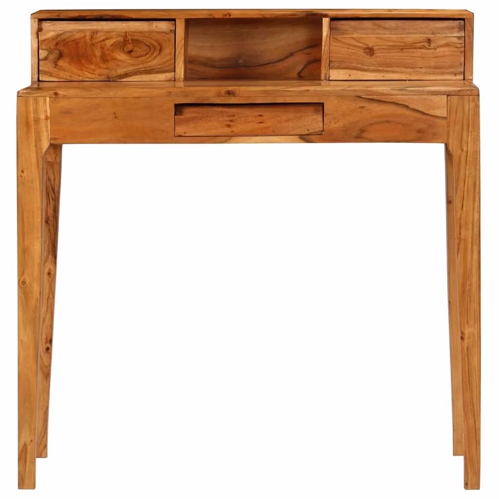 Scrivania con Cassetti in Legno Massello 88x50x90 cm