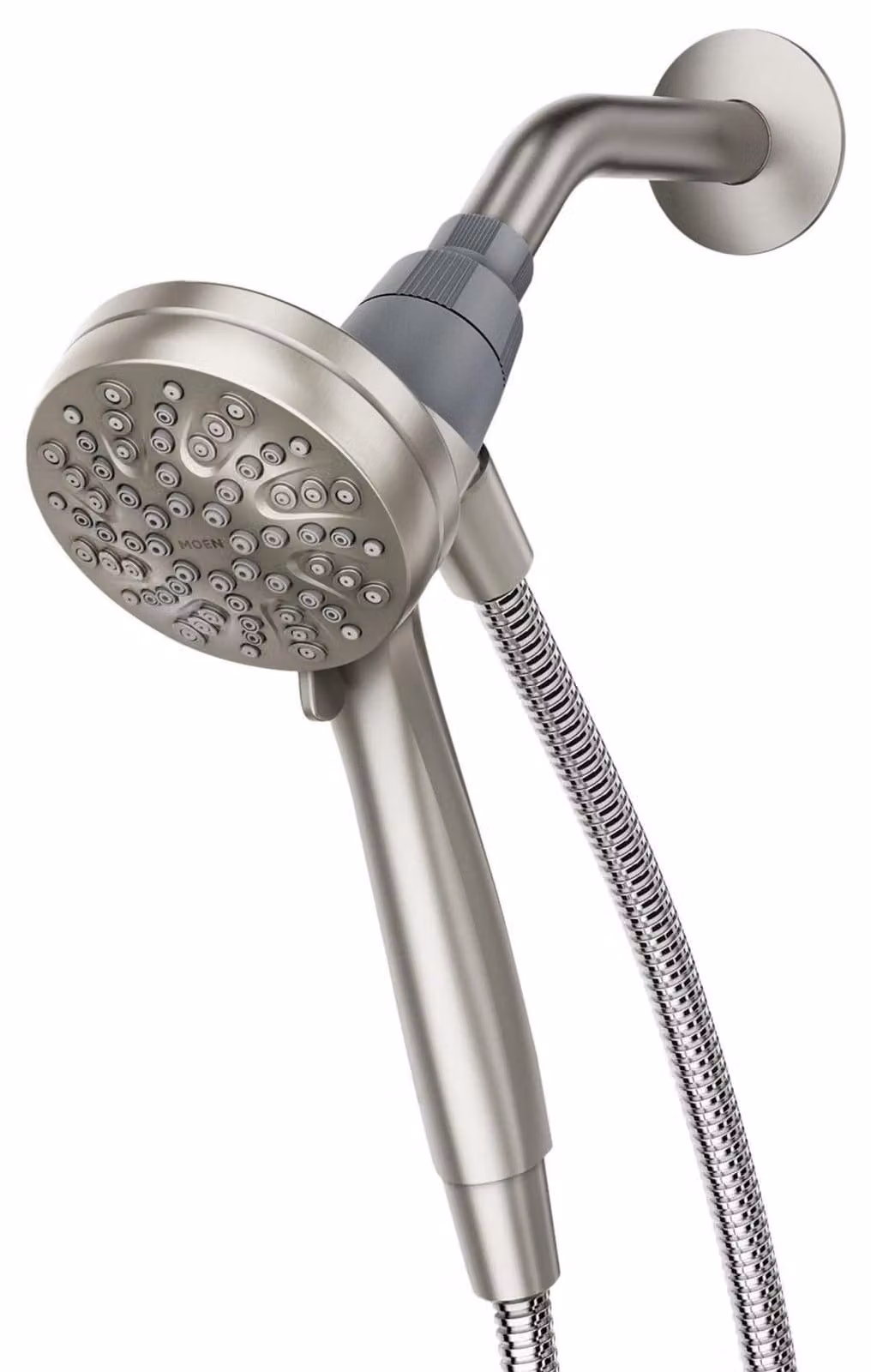 Manopola con 6 funzioni, base magnetica, finitura in nichel spazzolato, forma circolare