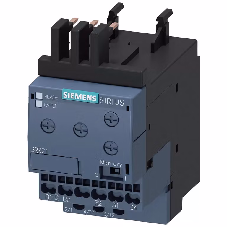 Relè di monitoraggio Siemens montabile su contattore 3RT2, serie S00 basic, 1,6-16 A 3RR21412AW30