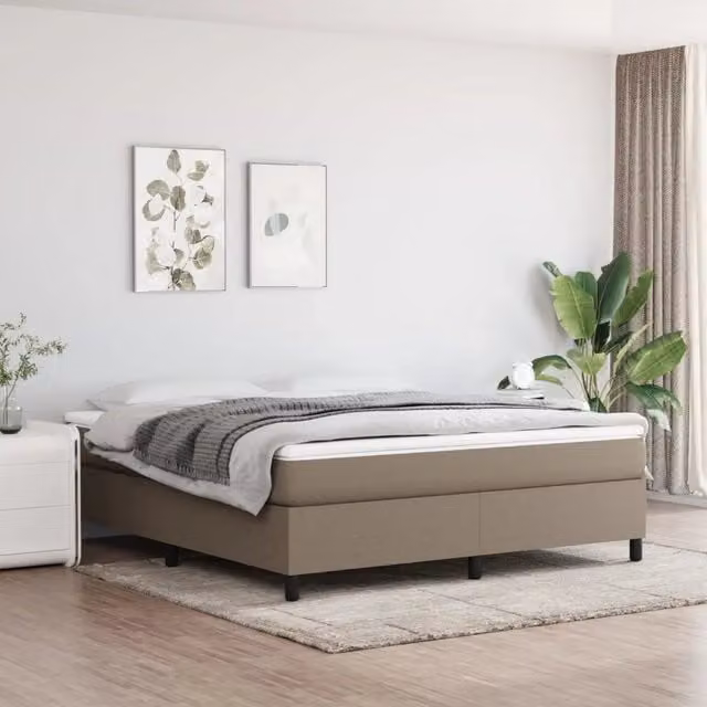 Letto Ibrido con Giroletto a Molle e Materasso vidaXL, Colore Beige, L/P: 180 x 200 cm – 1