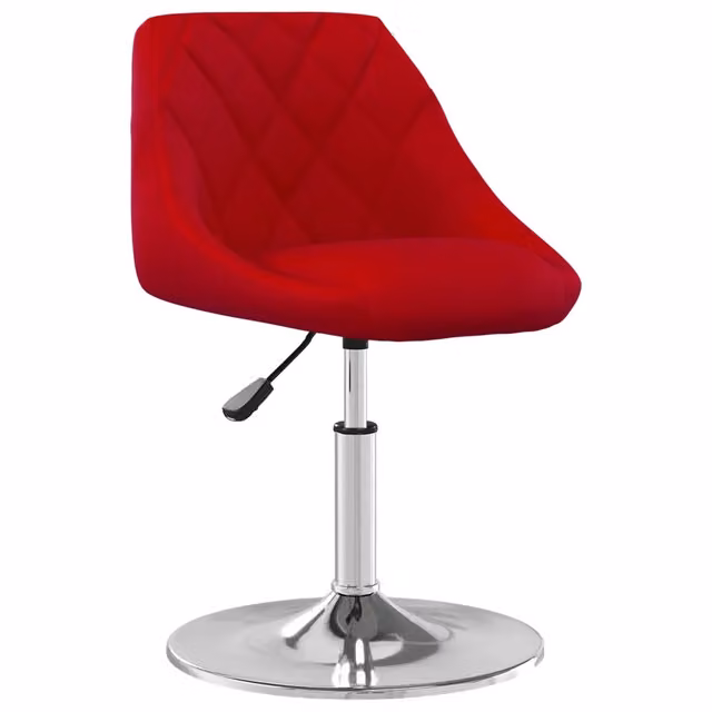 Sedie da Pranzo Girevoli 4 pz Rosso Vino in Velluto 3088764