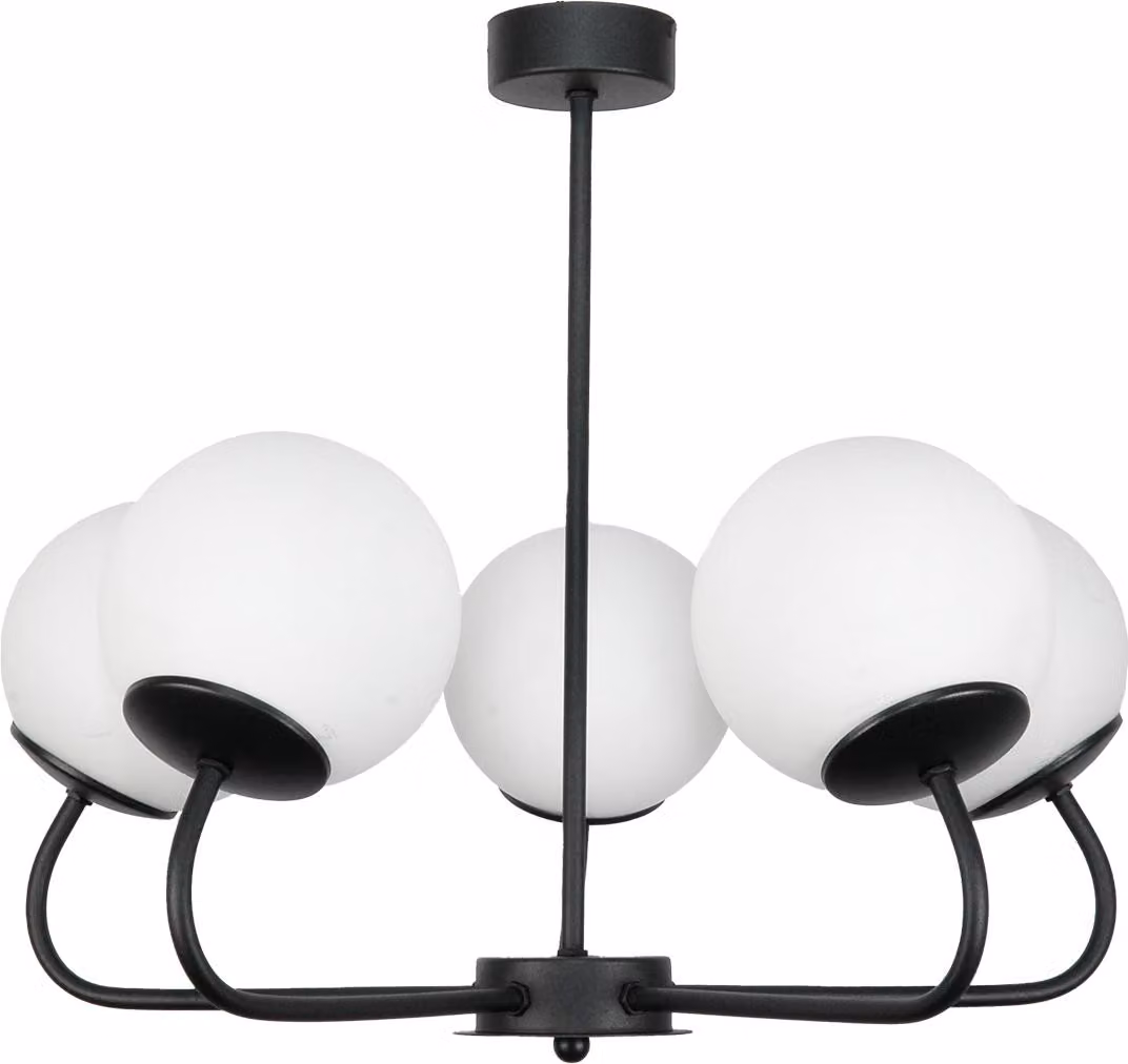 Lampada da soffitto a sospensione, nera, vetro, grafite, 15-180 ganci