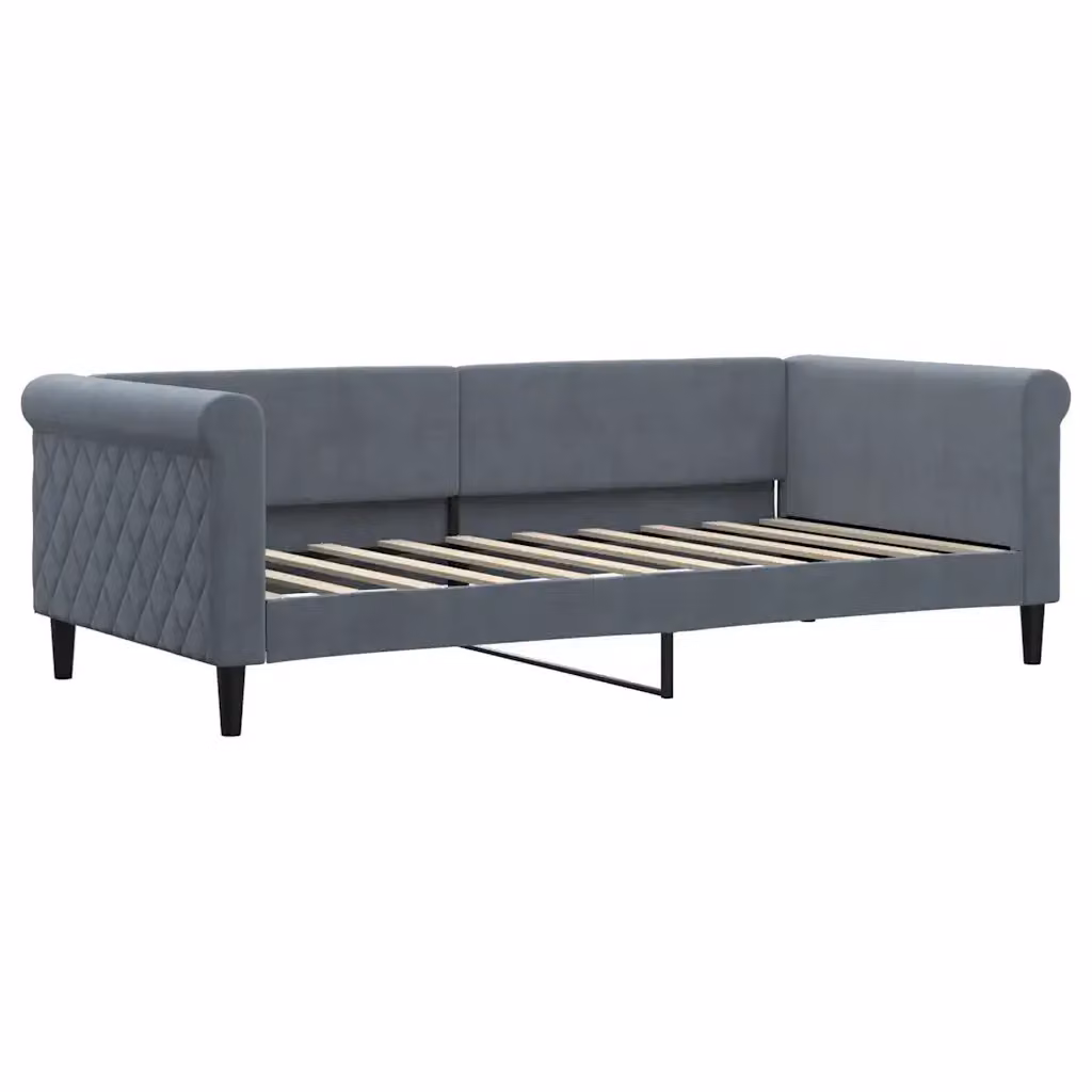 Letto da giorno moderno vidaXL in velluto grigio – 2