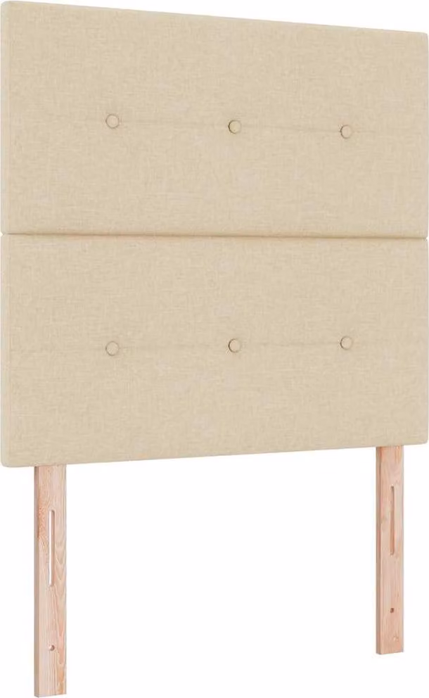 Testiera regolabile in altezza Crema 100 cm Tessuto