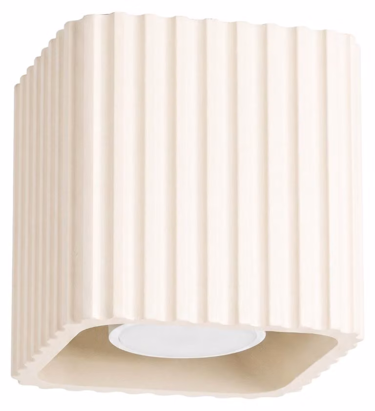 Plafoniera RIFF 1 beige GU10 1xGU10 10W alluminio 10x10x10cm Sollux Lighting
