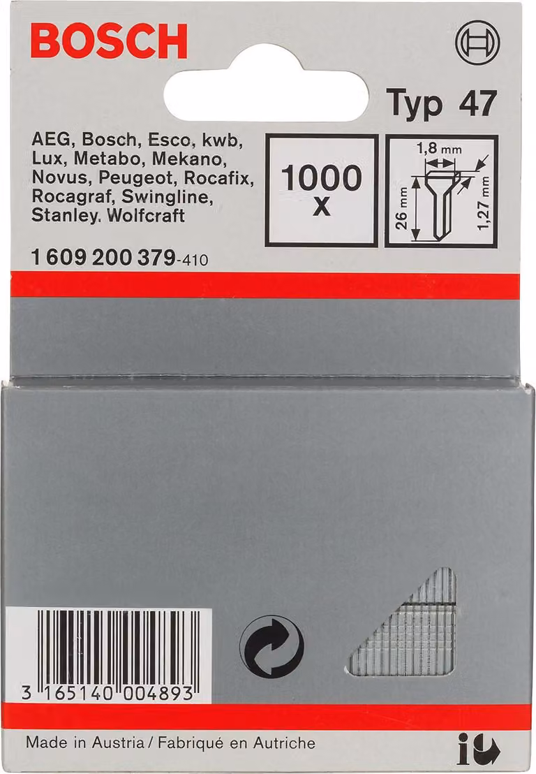 Bosch 1000 chiodi 26 mm