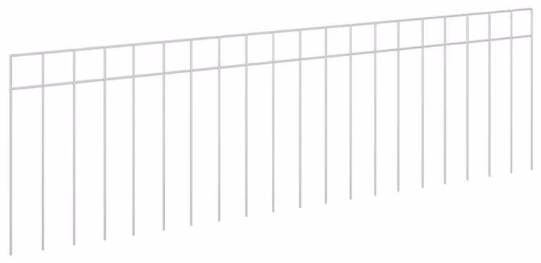 Pannelli per recinzione da giardino, 12 pezzi, 100 x 30 cm, acciaio zincato, colore argento
