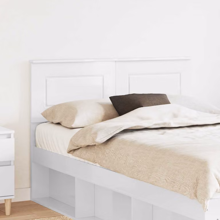 Testiera per letto moderna vidaXL in legno ingegnerizzato bianco