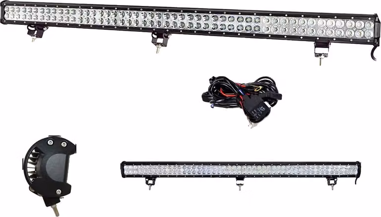 Striscia luminosa a LED, design a doppia fila, temperatura di colore 6000K, cavo da 44 pollici e 288W