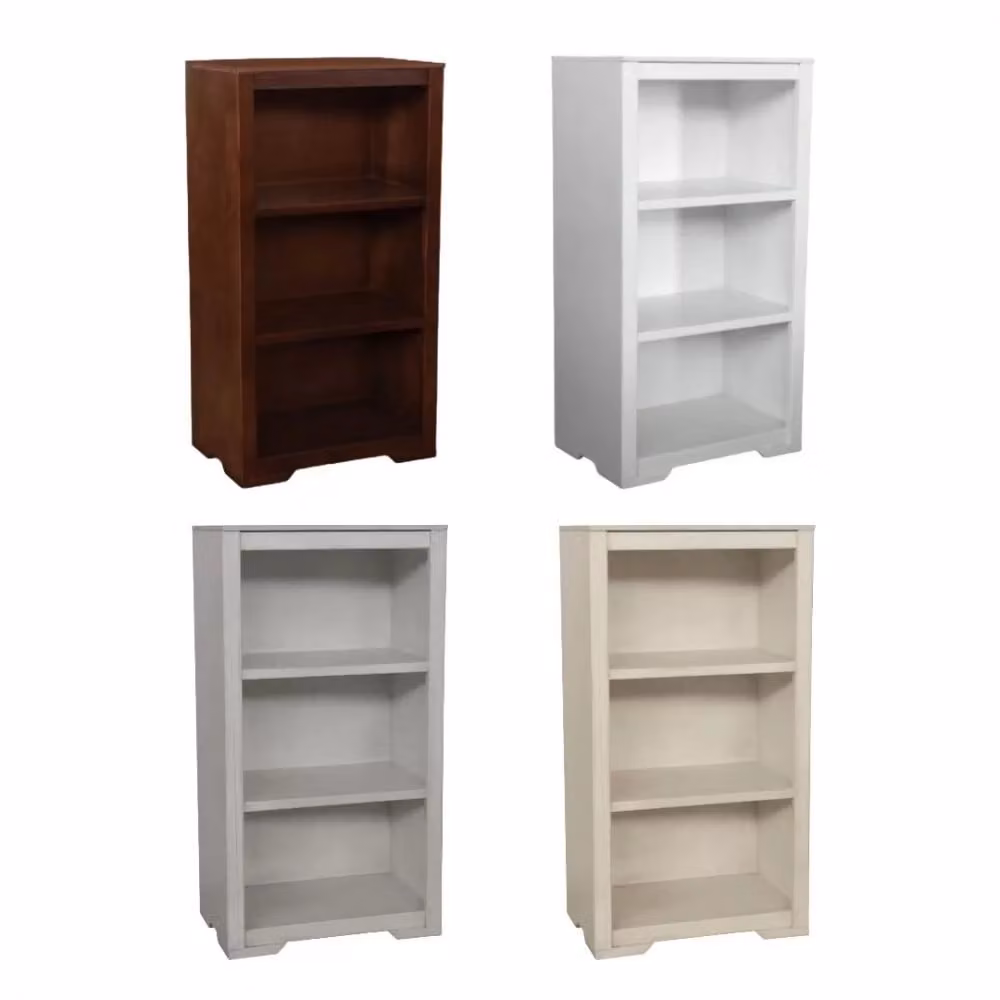 Libreria componibile porta TV con vani a giorno Mobili 2G in legno, disponibile in bianco, grigio o marrone, L: 280 cm, P: 40 cm, H: 111 cm – 1