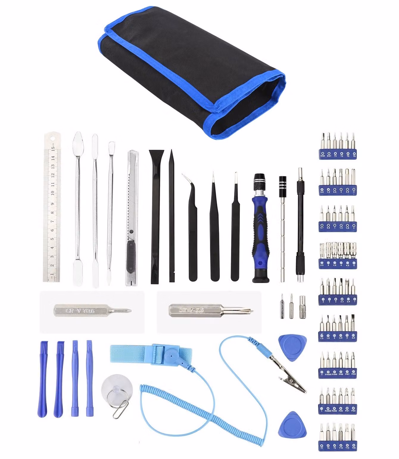 set di attrezzi per la riparazione del telefono cellulare da 80 pezzi | set di cacciaviti meccanici di precisione con custodia portatile | strumento di apertura per smartphone telefono cellulare tablet laptop | kit di attrezzi magnetici di precisione per