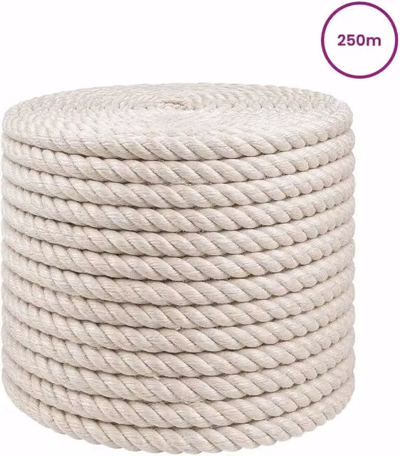 Corda in juta 100% naturale colore bianco lunghezza 120 cm