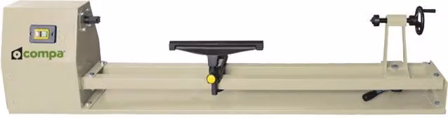 Tornio per legno elettrico Comap TRN 1000 da banco, 400W, trasmissione a cinghia con 4 velocità, colore beige