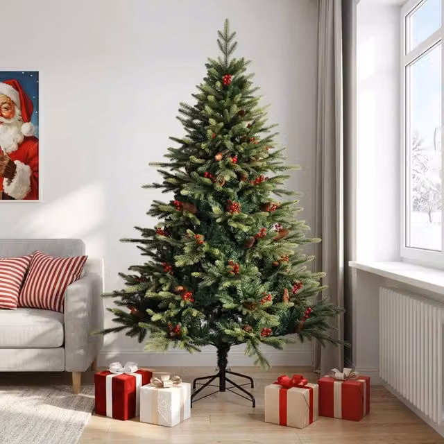 Albero di Natale Artificiale con Rami Pieghevoli 210 cm 42055545