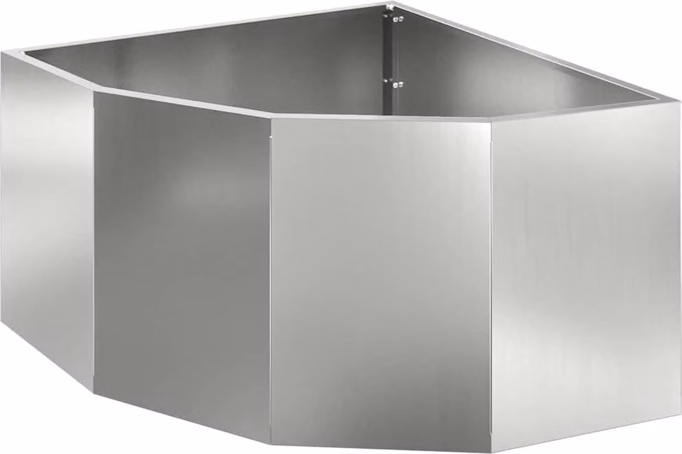 Vaso d'angolo Argento 60 x 60 x 35 cm Acciaio zincato
