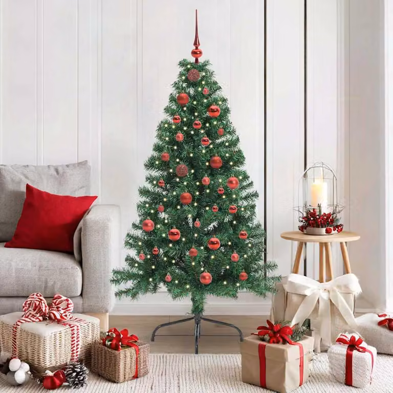 Maison Exclusive - Albero di Natale artificiale preilluminato verde 150 cm PVC