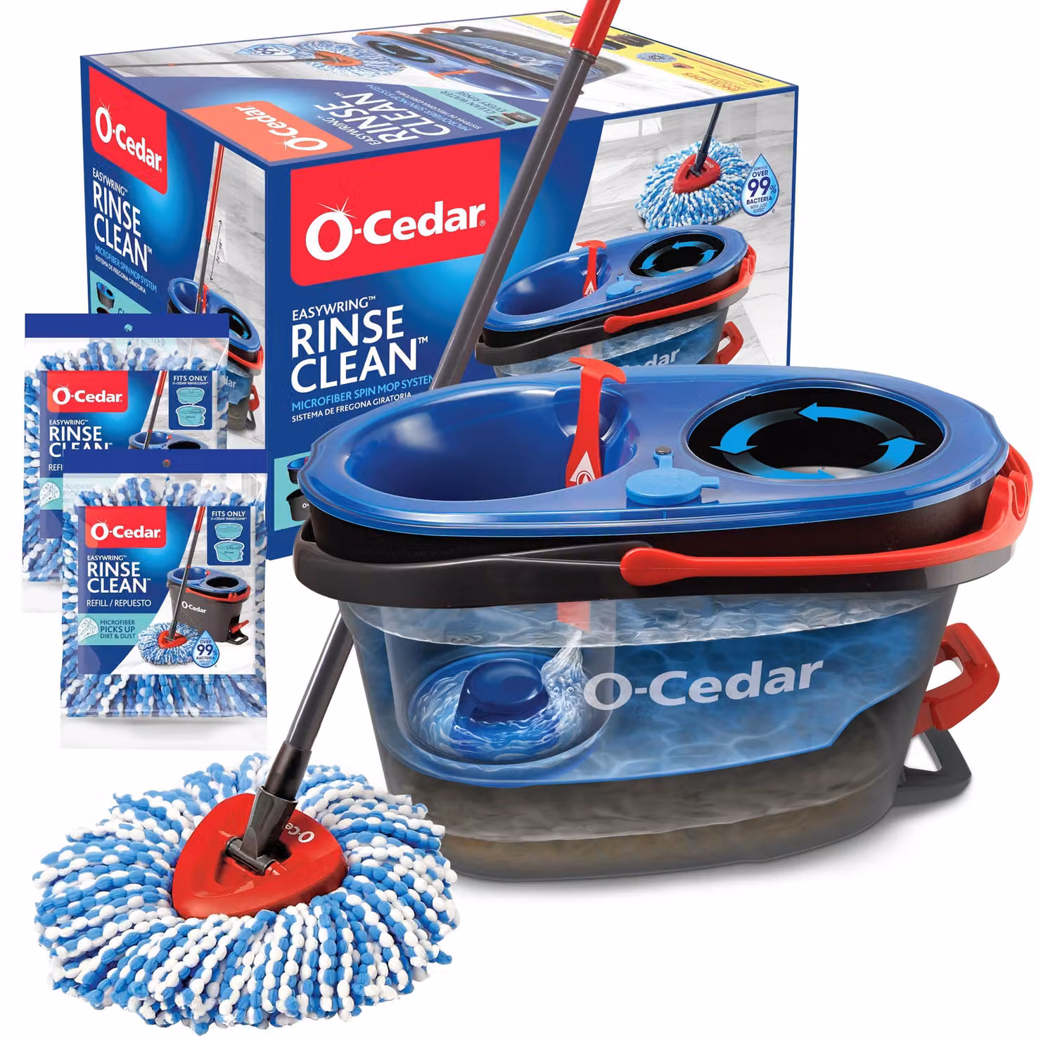 Set per la pulizia dei pavimenti, composto da: secchio, panno in microfibra, 3 testine di ricambio, capacità del secchio: 6 litri