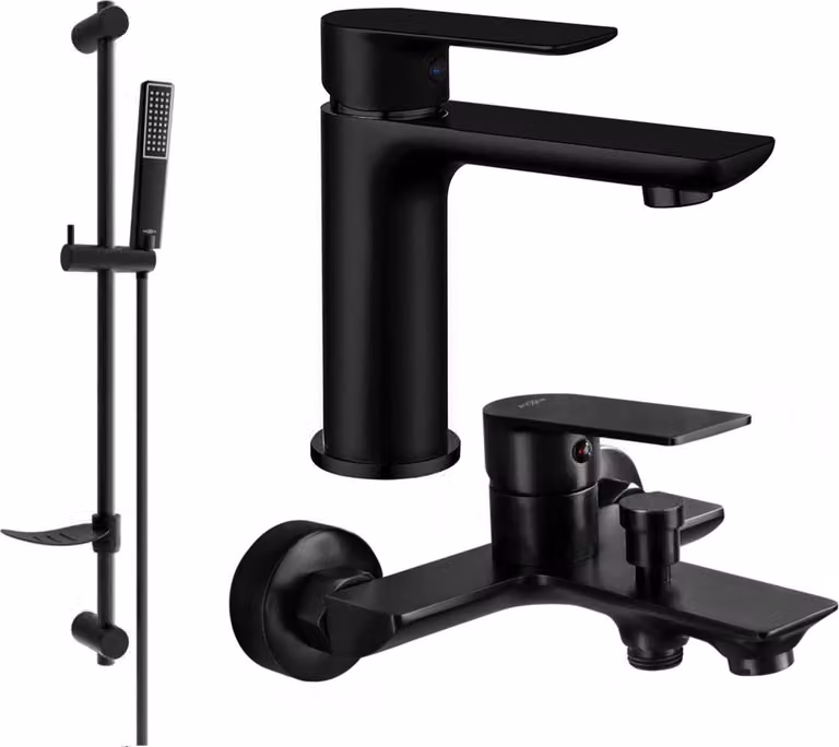 Mexen Alfa DF72 set da bagno, nero - 745703DF72-70
