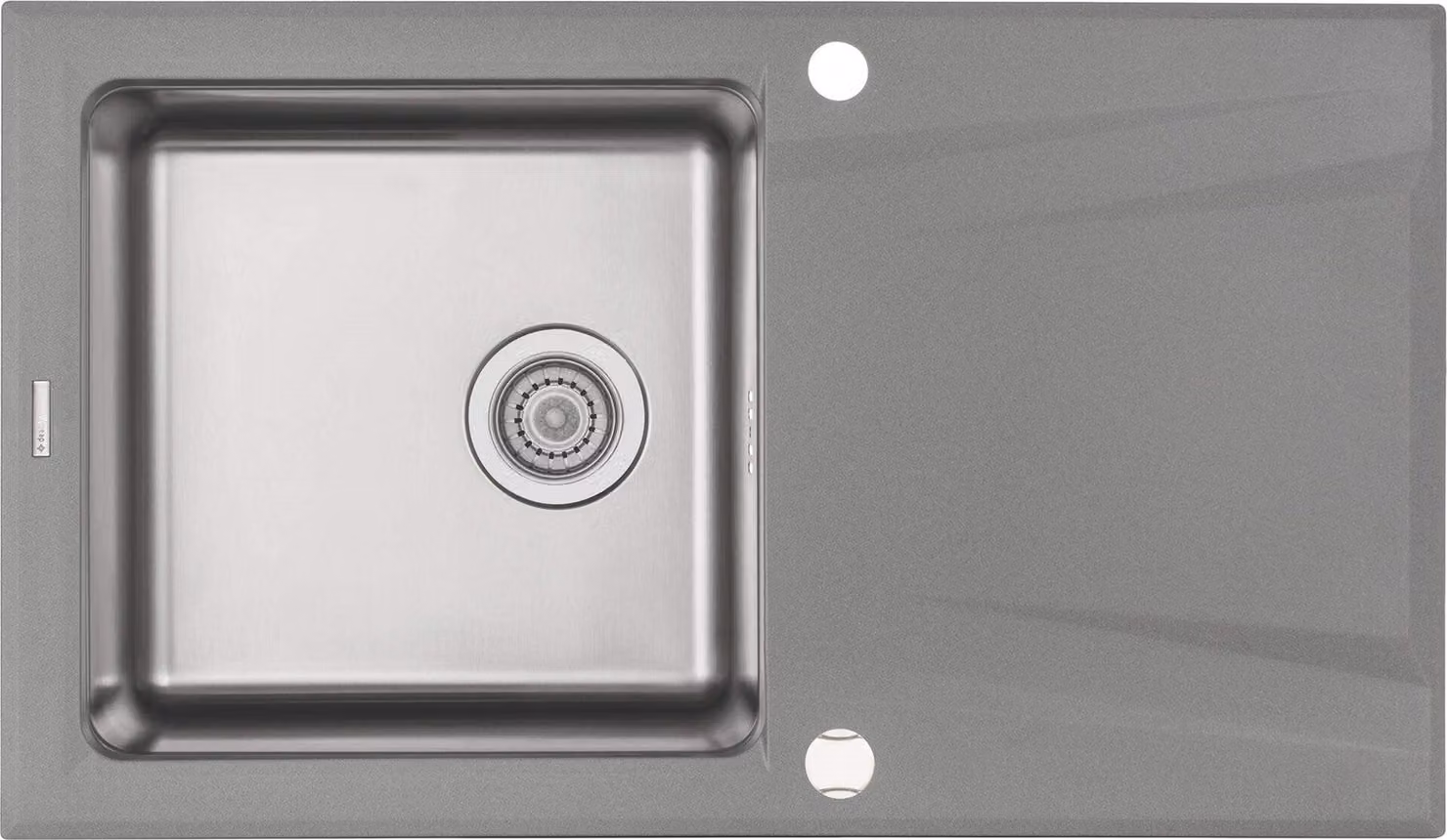 1-bowl granite-steel sink with drainer