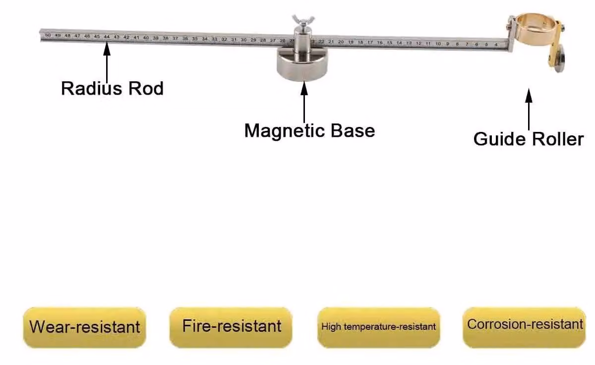 Bruciatore per taglio al plasma P80 - Rullo guida circolare - Bussola di taglio regolabile - Ruota guida per bruciatore - Accessori per saldatura e taglio in acciaio