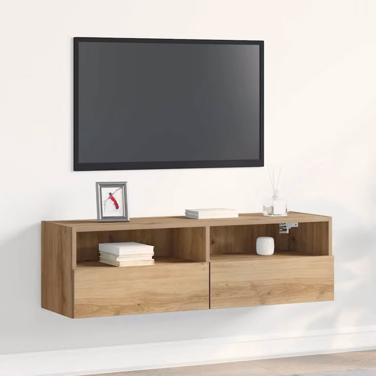 Mobile TV da parete vidaXL in stile moderno, colore rovere artigianale, L 100 x P 30 x H 30 cm