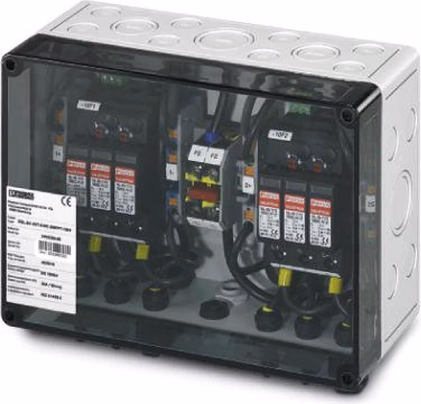 Scatola di connessione FV Phoenix Contact, 2 MPPT, 2IN/1OUT per MPPT, ÜSS tipo I/II, SUNCLIX, 1 pz.
