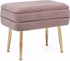 Pavlina Panca singola in velluto color malva con design moderno