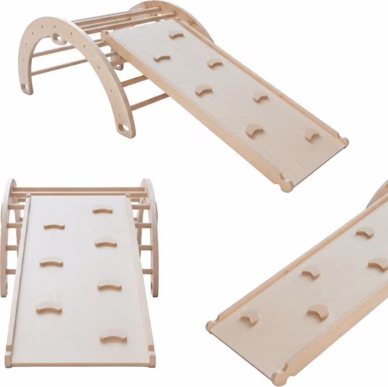 Parco giochi indoor | arco di arrampicata scivolo altalena in legno per bambini | scivolo per bambini giocattolo Montessori