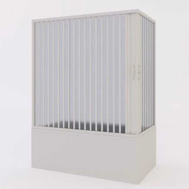 Box doccia sopravasca 70x160 in PVC h 150 a soffietto mod. Ortensia con apertura centrale