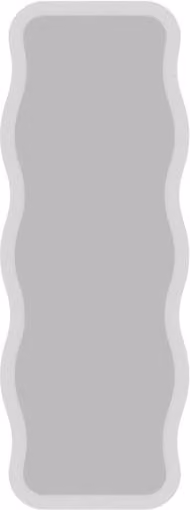 Specchio in legno "Aror" - 50 x 160 cm - Bianco