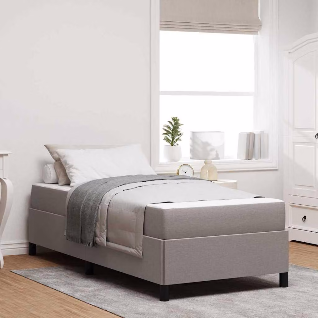 Maison Exclusive - Letto boxspring color taupe 80 x 200 cm in tessuto