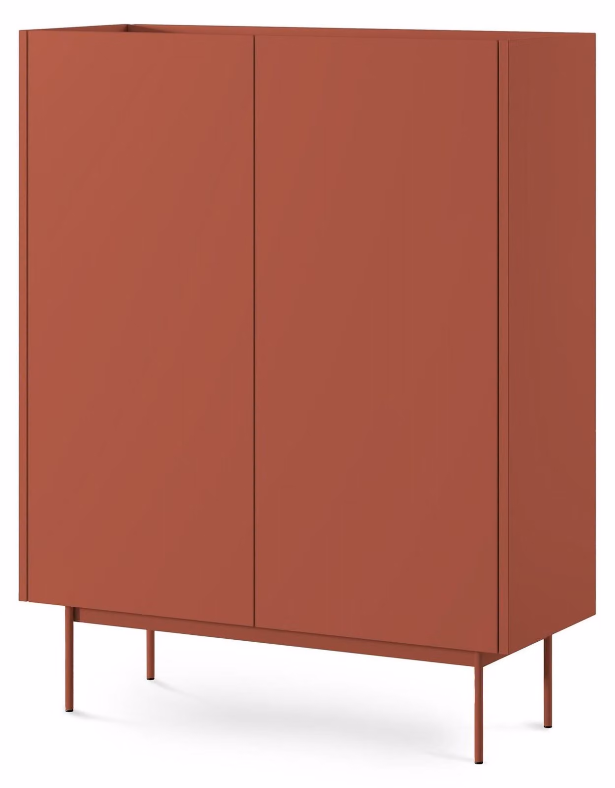 Comodino Bema, colore terracotta