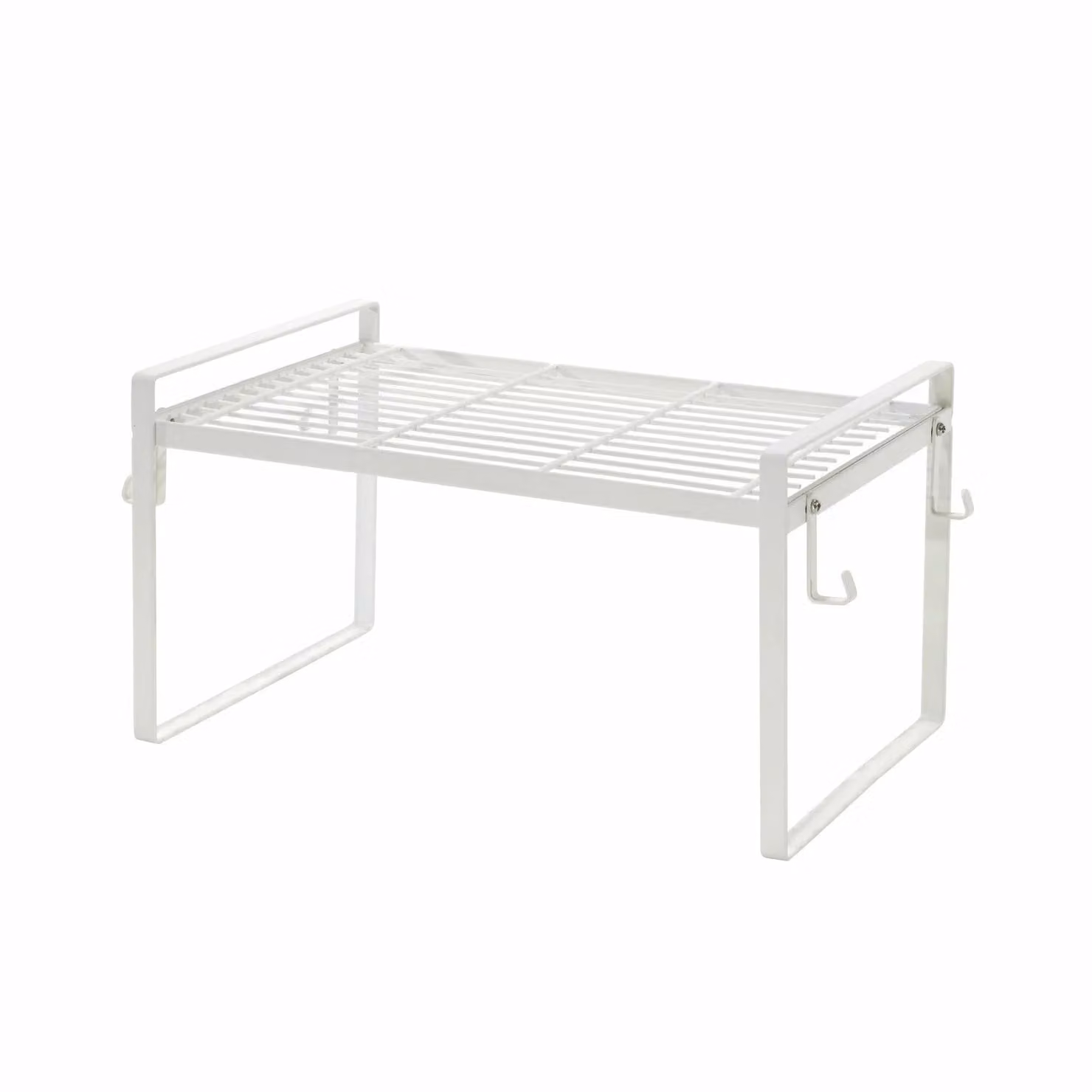 Mensola salvaspazio in metallo GUSTO CASA, colore bianco, H 18 cm x L 33,5 cm x P 21 cm