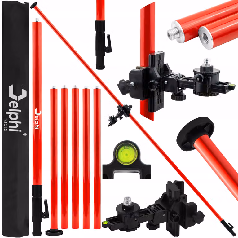 Asta di livellamento laser da 420 cm, colonna per stativo di livellamento, livella a bolla