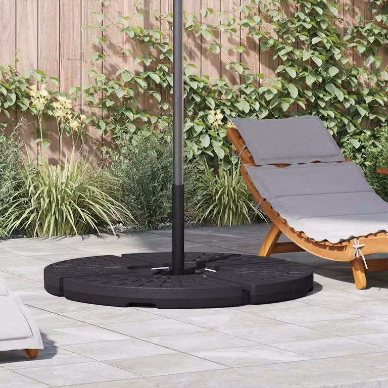 Maison Exclusive - Portaombrelli a ventaglio, confezione da 4 pezzi, colore nero
