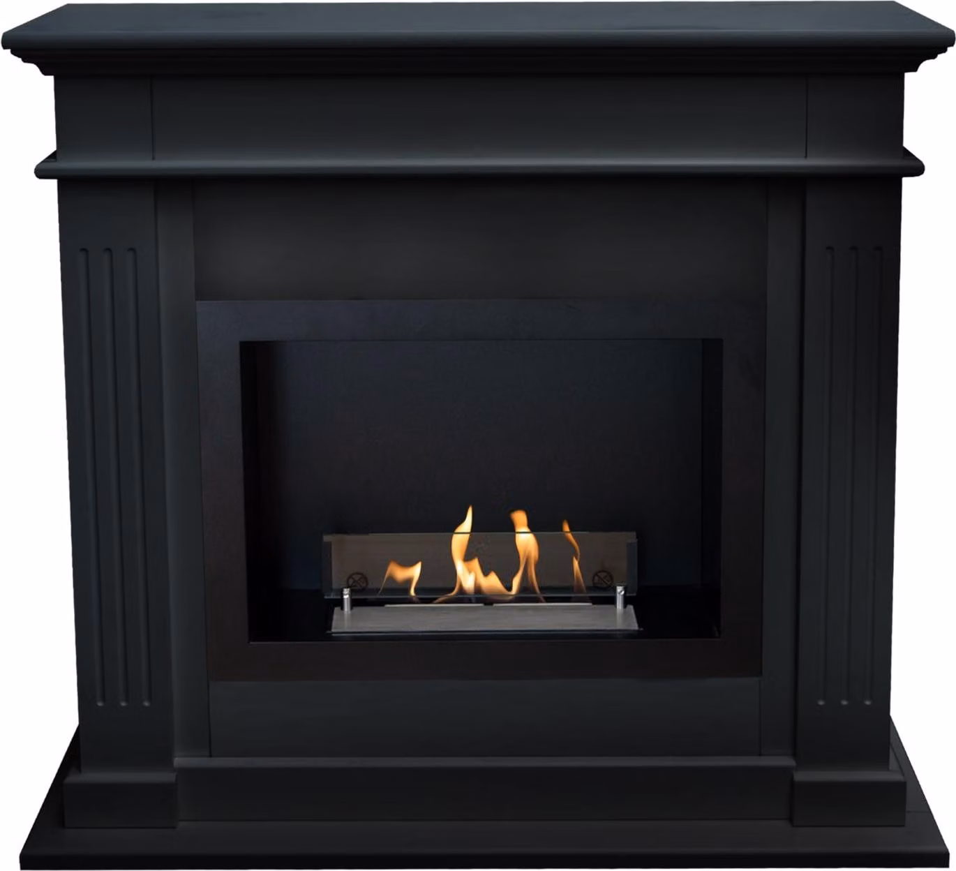 Caminetto a etanolo Xaralyn - Elda BRI-MDB - legno nero - riscaldamento 1,5 kW - caminetto da incasso incluso - caminetto decorativo