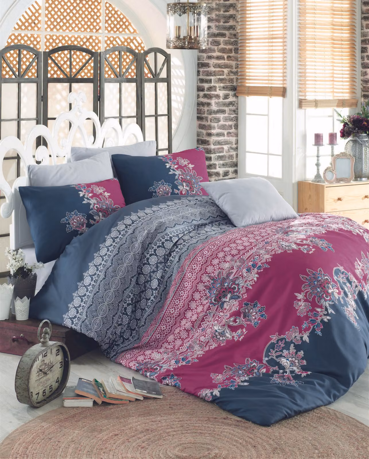 L'Essentiel Linge de Maison, Adal- PRL2279, Fucsia, Copriletti, 100% cotone rinforzato