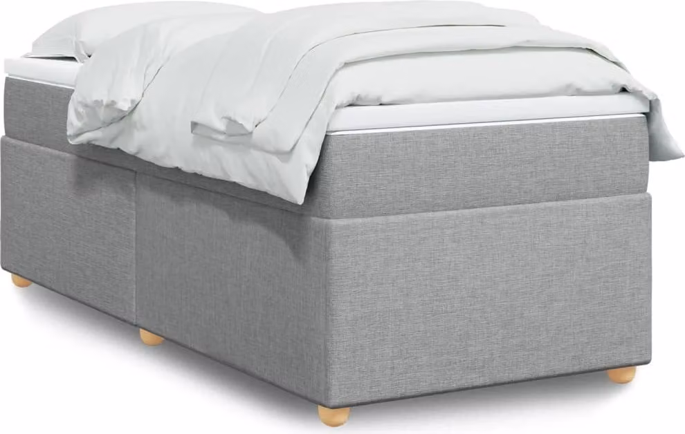 Maison Exclusive - Giroletto a Molle con Materasso Grigio Chiaro100x200 cm Tessuto