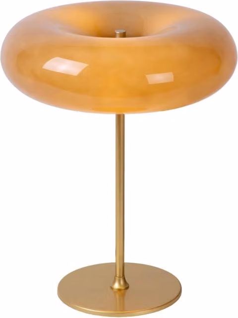 Lampada da tavolo SENTINO Lucide in vetro e metallo oro e grigio, dimmabile, H: 29,5 cm, L: 25,0 cm, P: 15,0 cm