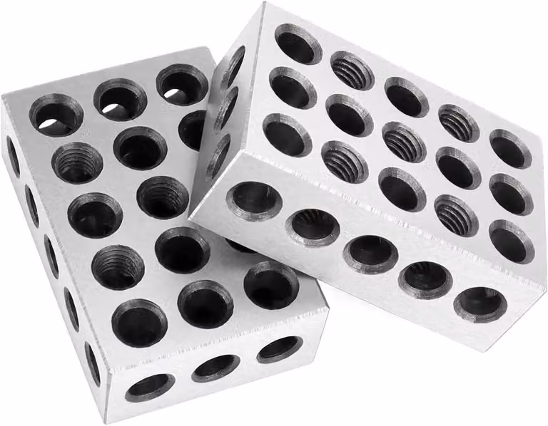 Supporti paralleli, dimensioni 25x50x75 mm, 2 pezzi, in acciaio, per frese