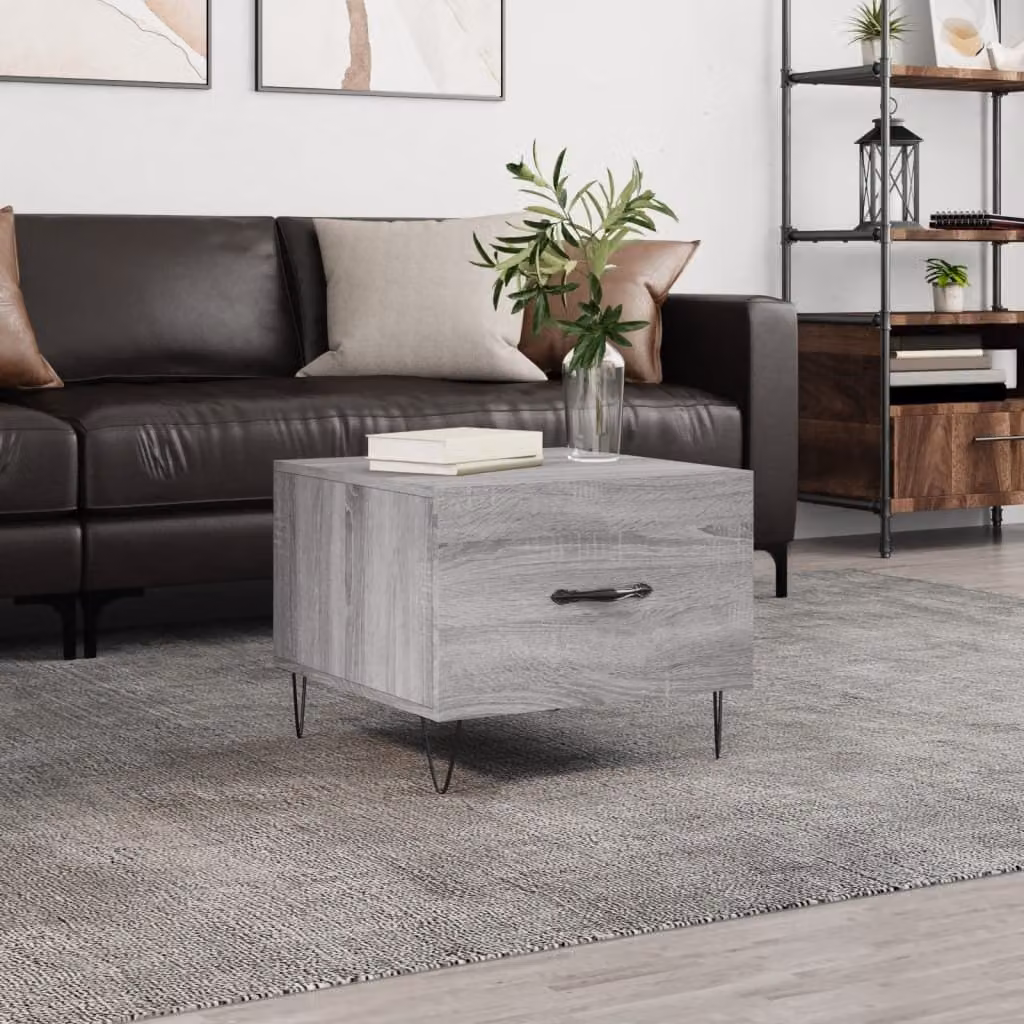 Maison Exclusive - Tavolino grigio Sonoma 50x50x40 cm Materiale ligneo