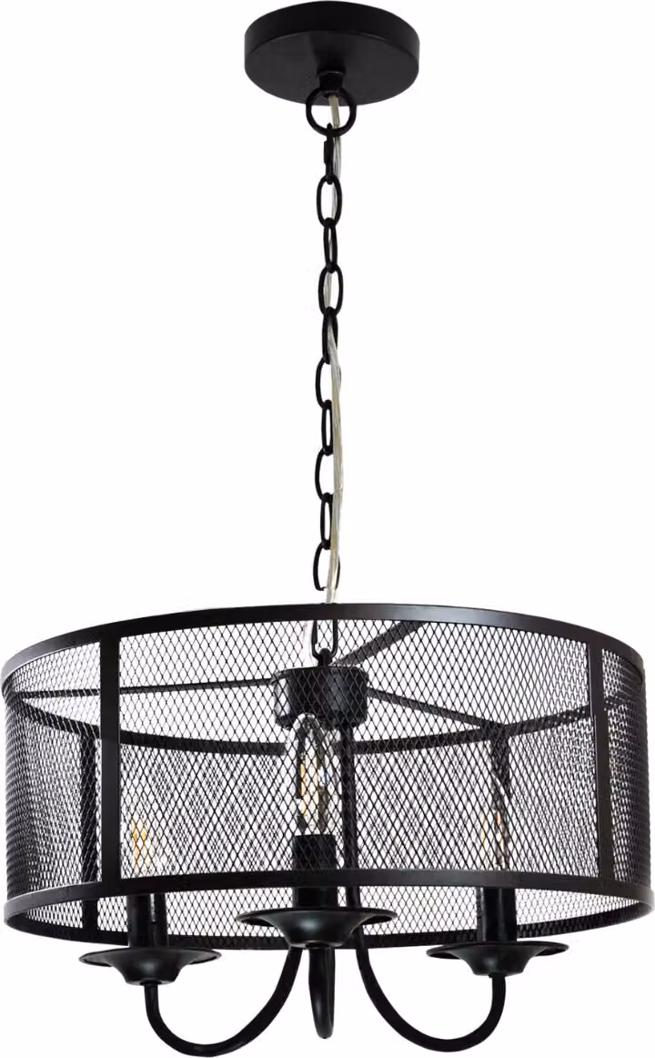 Lampada a sospensione SOHO nera 3xE14x12W in metallo, dimensioni: 100x40x40 cm, IP20, Polux