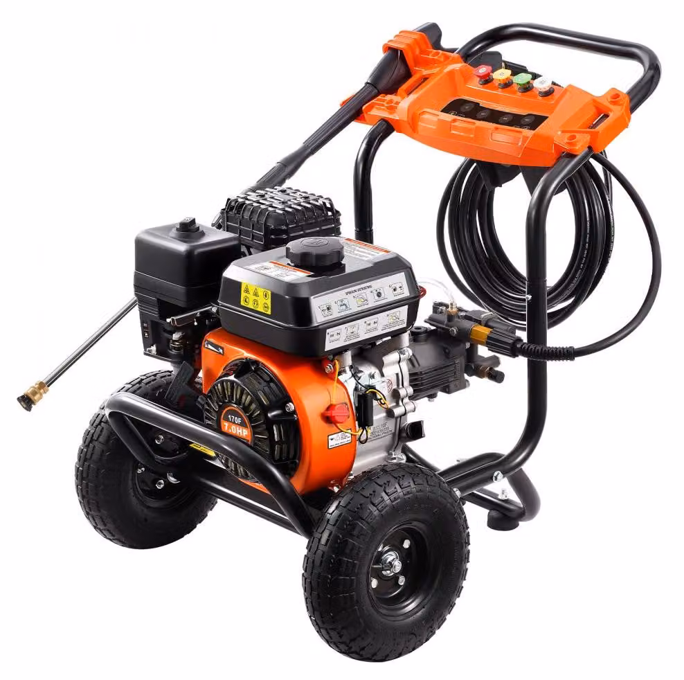 Idropulitrice a benzina - Pressione: 3500 PSI - Portata: 10 litri/minuto - Pompa in alluminio