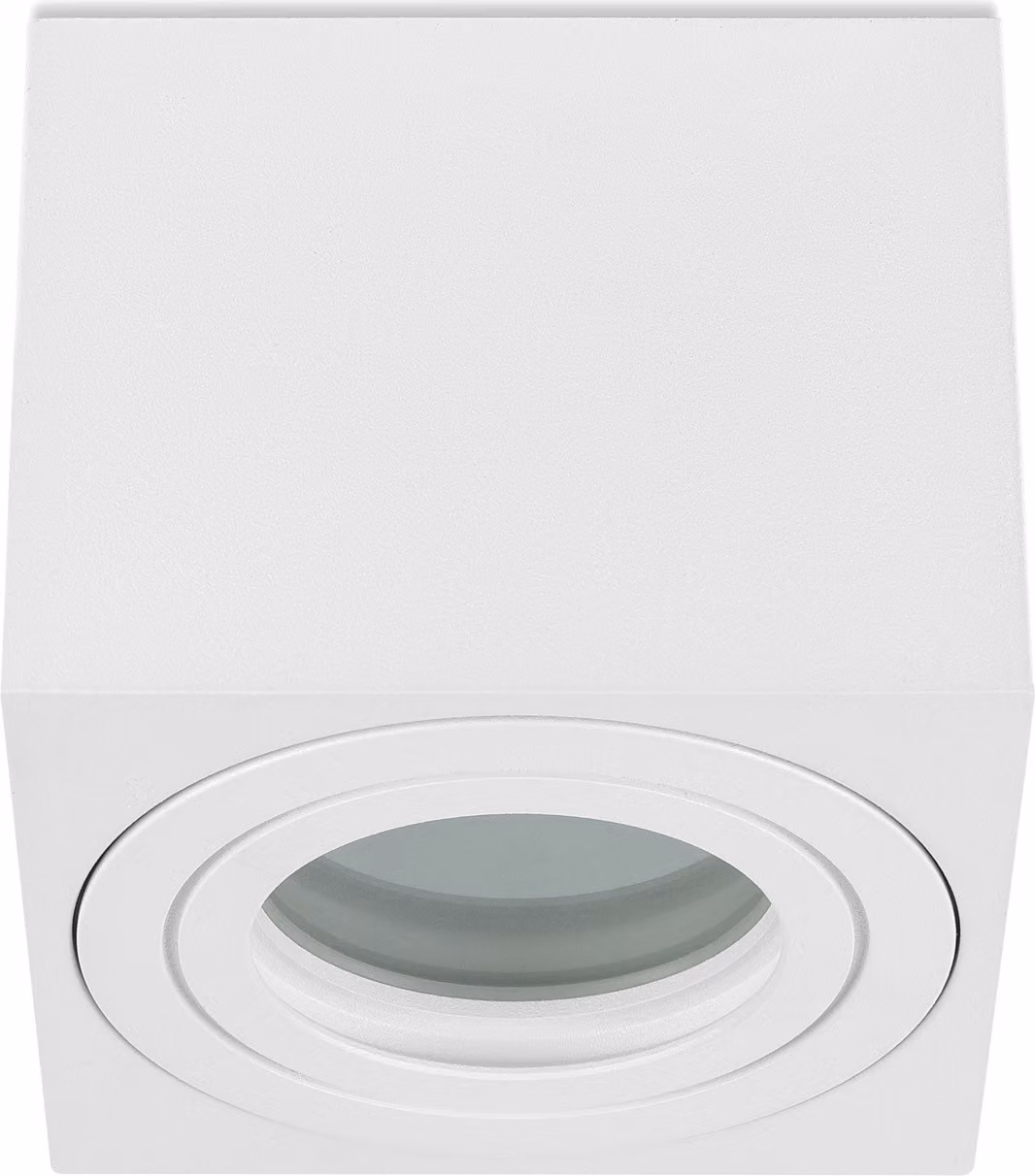 Faretto LED da incasso per bagno, squadrato, piatto, in alluminio bianco, IP44