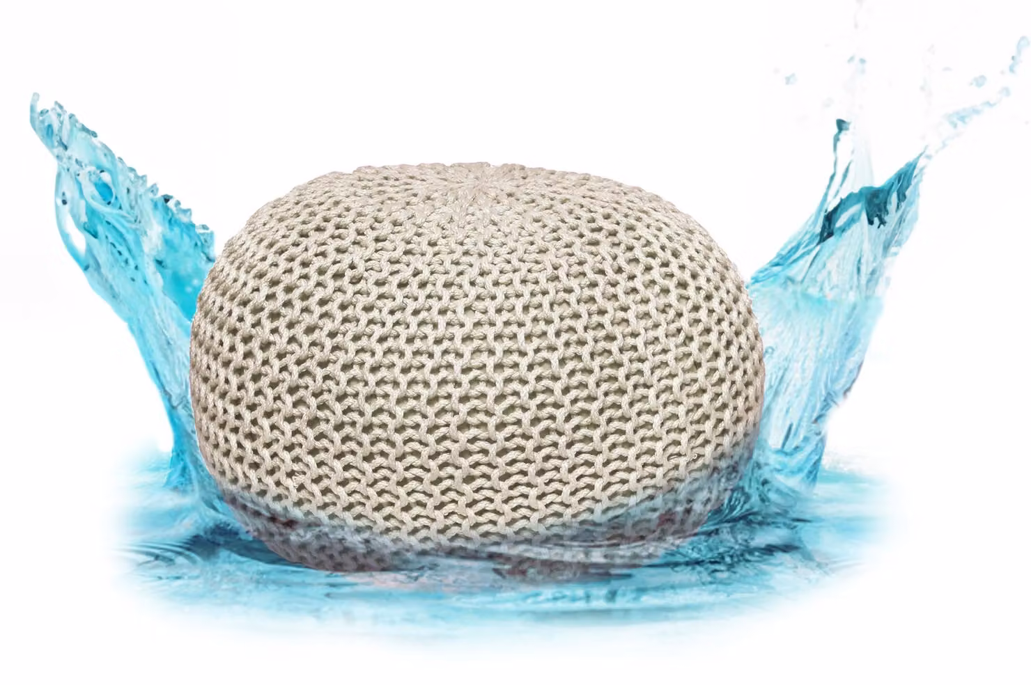 Pouf impermeabile, adatto sia per interni che per esterni, diametro 55 cm