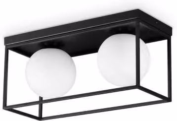 Lampada Da Soffitto Lingotto Pl2 Nero Ideal-Lux